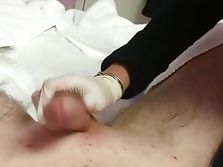 Asian lady waxing and massaging make dick cum asian